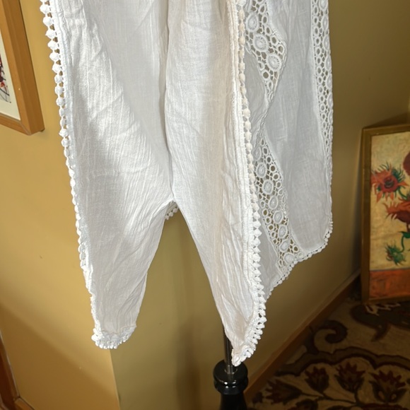 BLUE ISLAND Size XL Swim Coverup Ethereal Embroidered V-Neck Gauzy Lightwgt NEW - Picture 10 of 16
